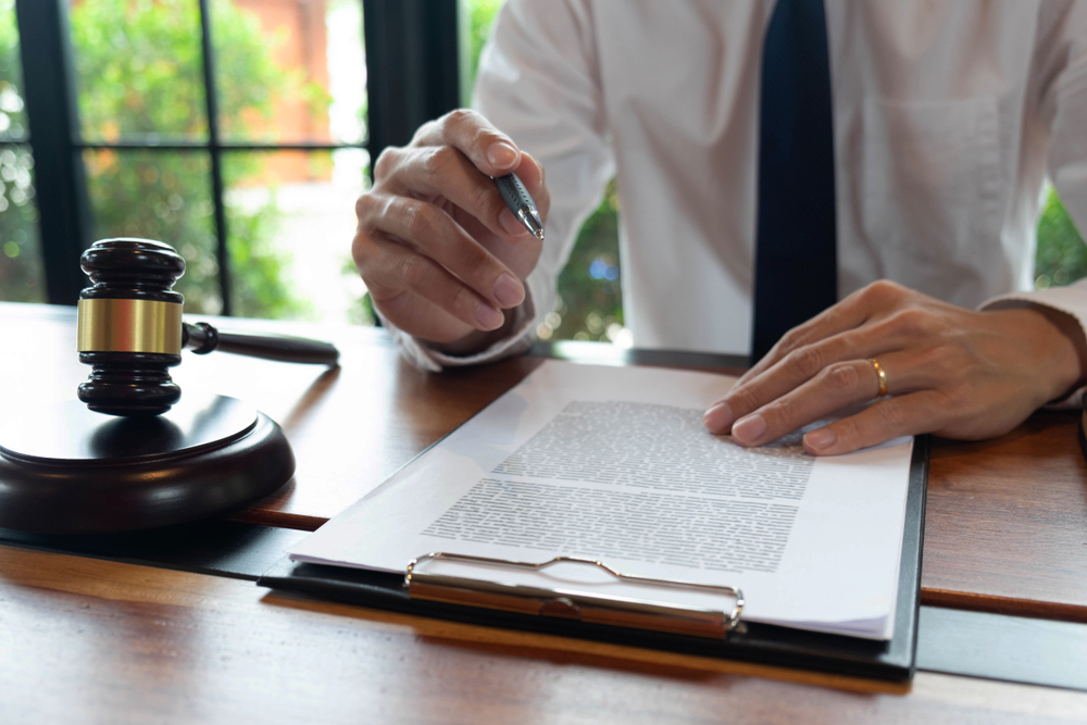 Attorney Reading a Document Photo of an Attorney Reading a Document