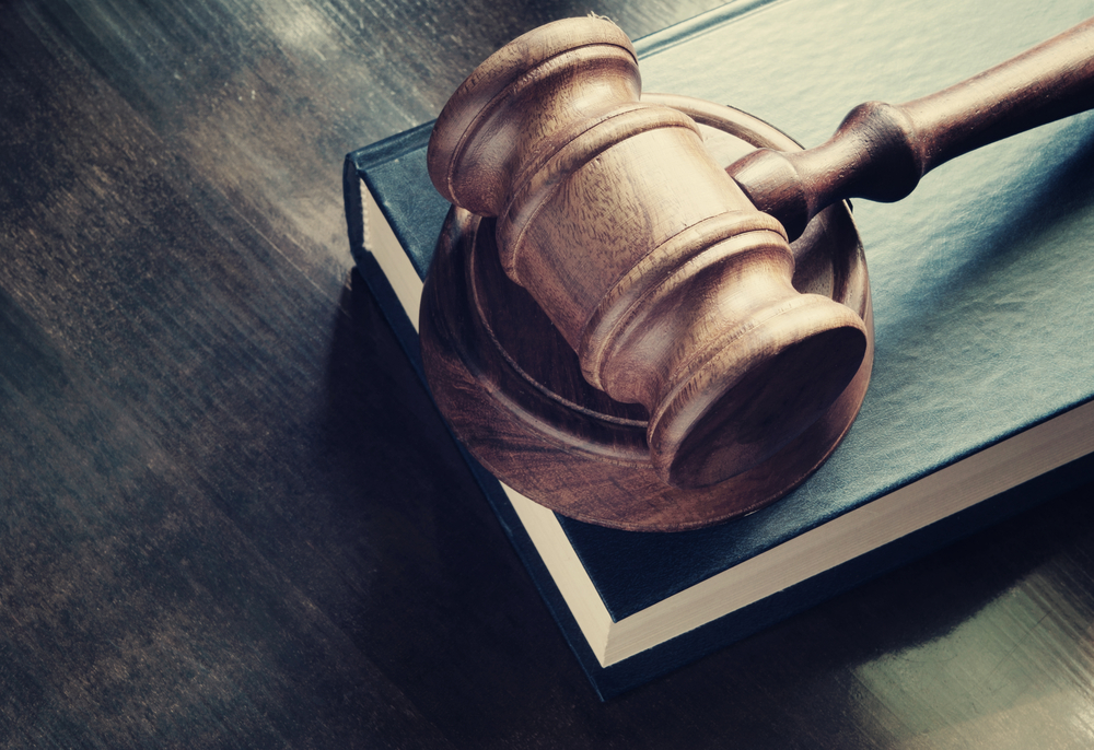 Judge's Gavel Photo of court hummer on the book